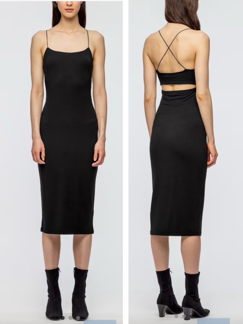 ALEXANDER WANG Strappy Cami Tank Dress Black Size Small